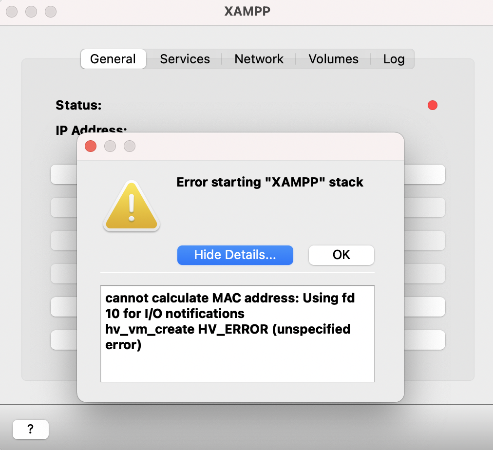 cannot calculate MAC address